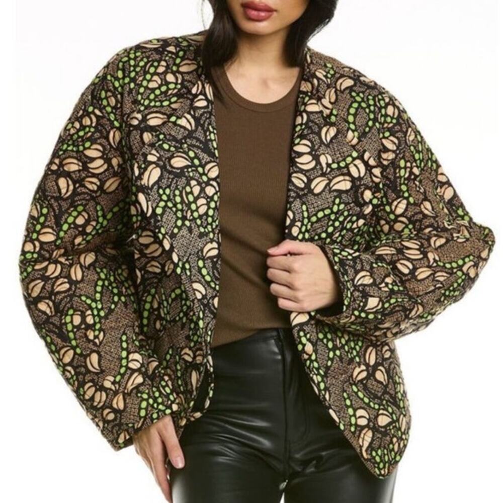 A.L.C. Women's Oversized One Button Emory Quilted Jacket Multi Size Medium NWT